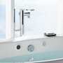COMPOSED® FLOOR MOUNT BATH FILLER TRIM WITH HANDSHOWER, Polished Chrome, small
